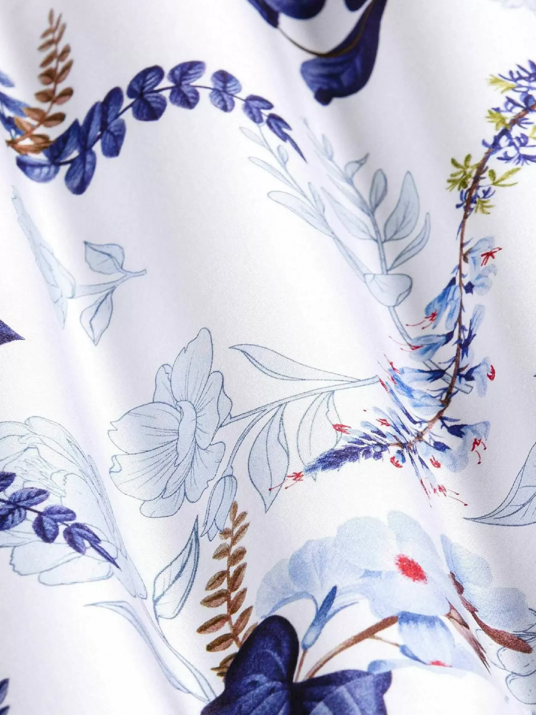 Sullivan White Floral Print Overhemd Lange Mouw