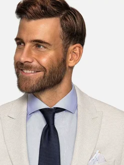 Sur Mer Slim Fit Single Breasted Beige Colbert