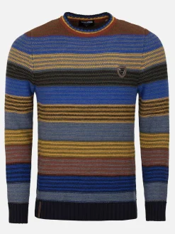 Sweater 77517 Puebla Royal Blue Yellow