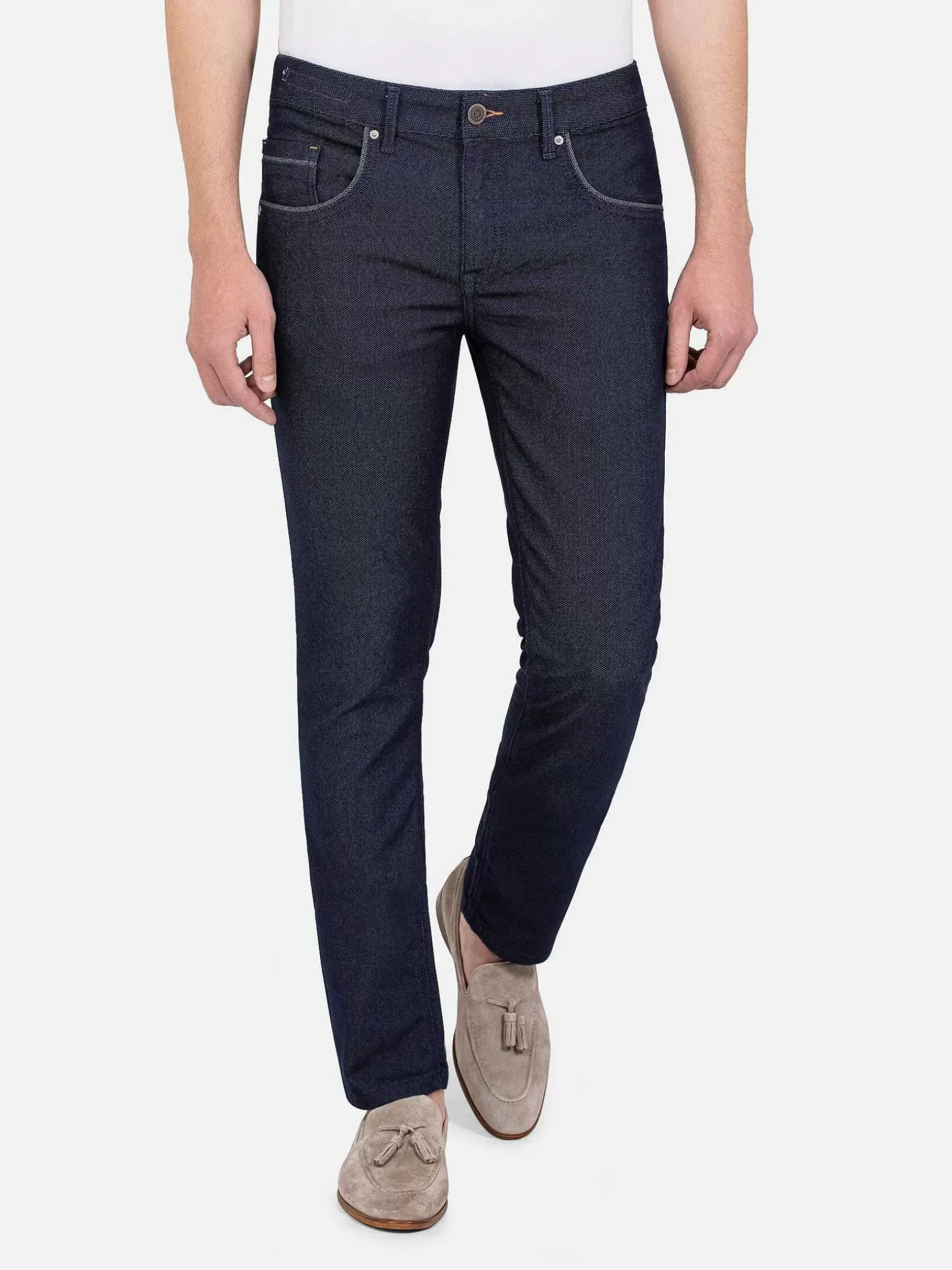 Swindon Stretch Slim Fit Dark Navy Jeans