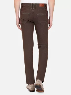 Swindon Stretch Slim Fit Brown Jeans