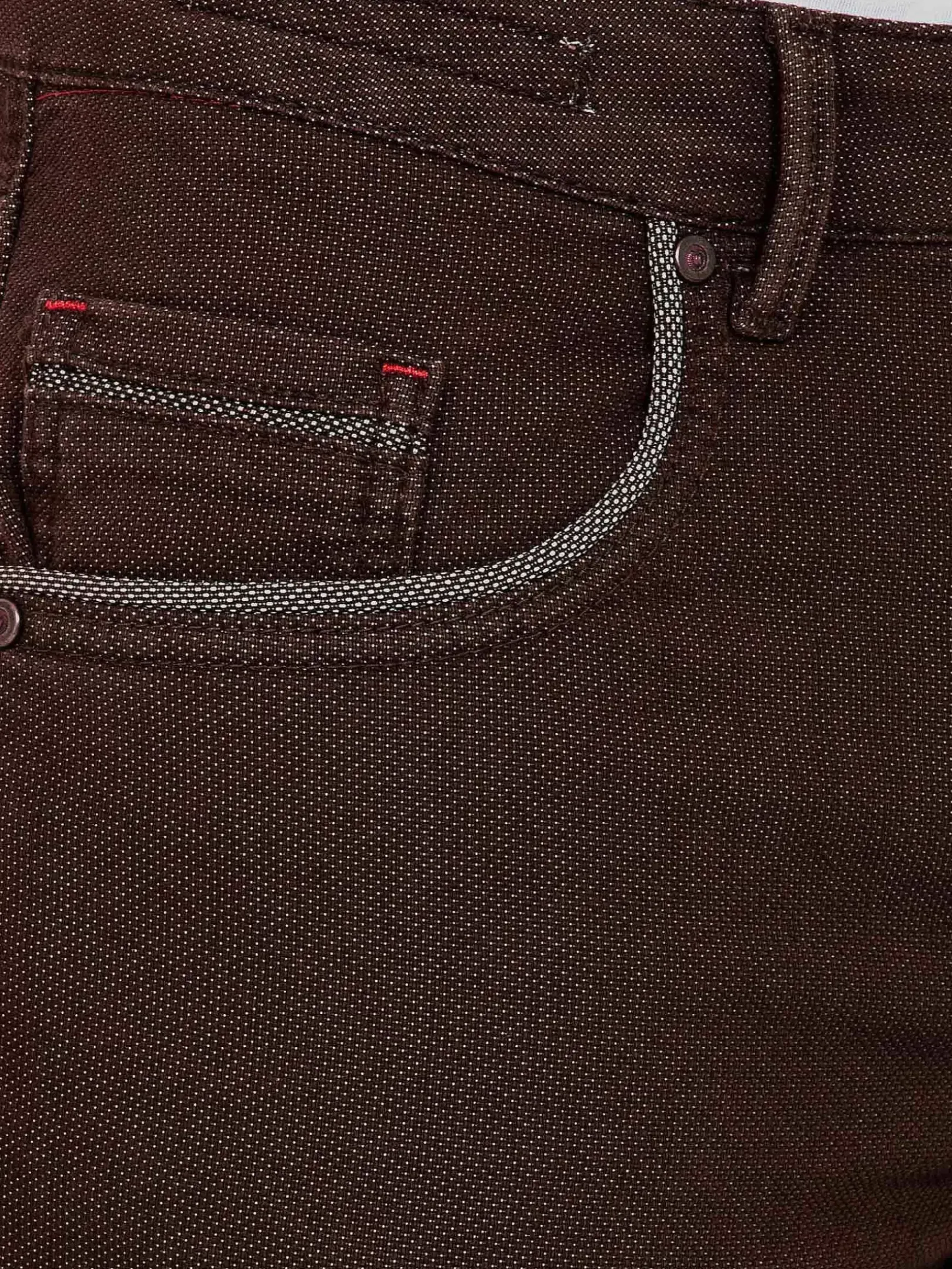 Swindon Stretch Slim Fit Brown Jeans