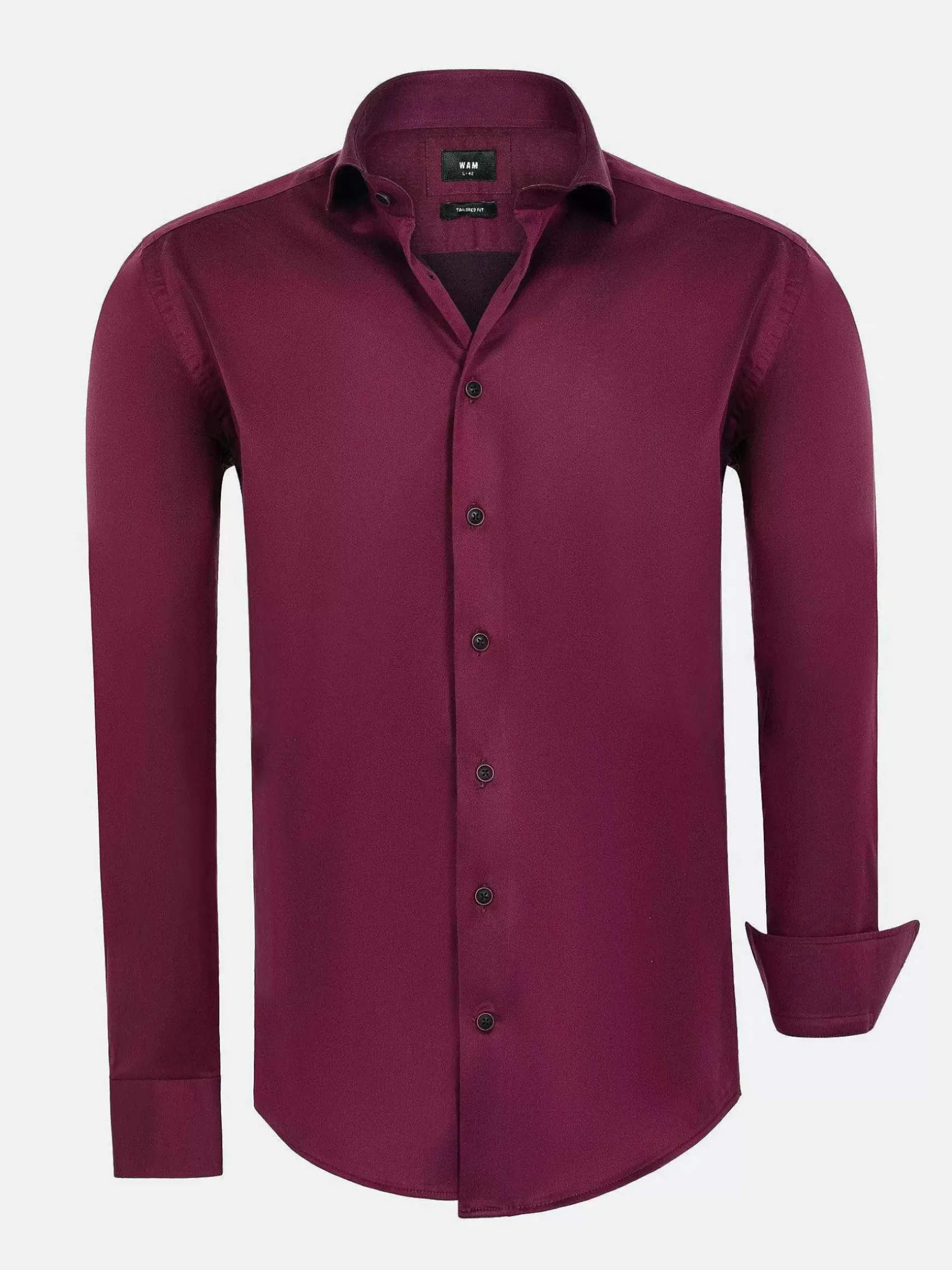 Tempesta Plain Cotton Purple Overhemd Lange Mouw