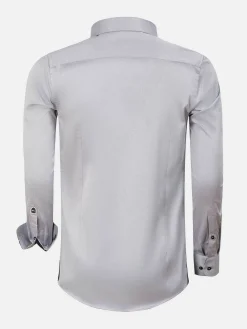 Terrassa Solid Grey Overhemd Lange Mouw