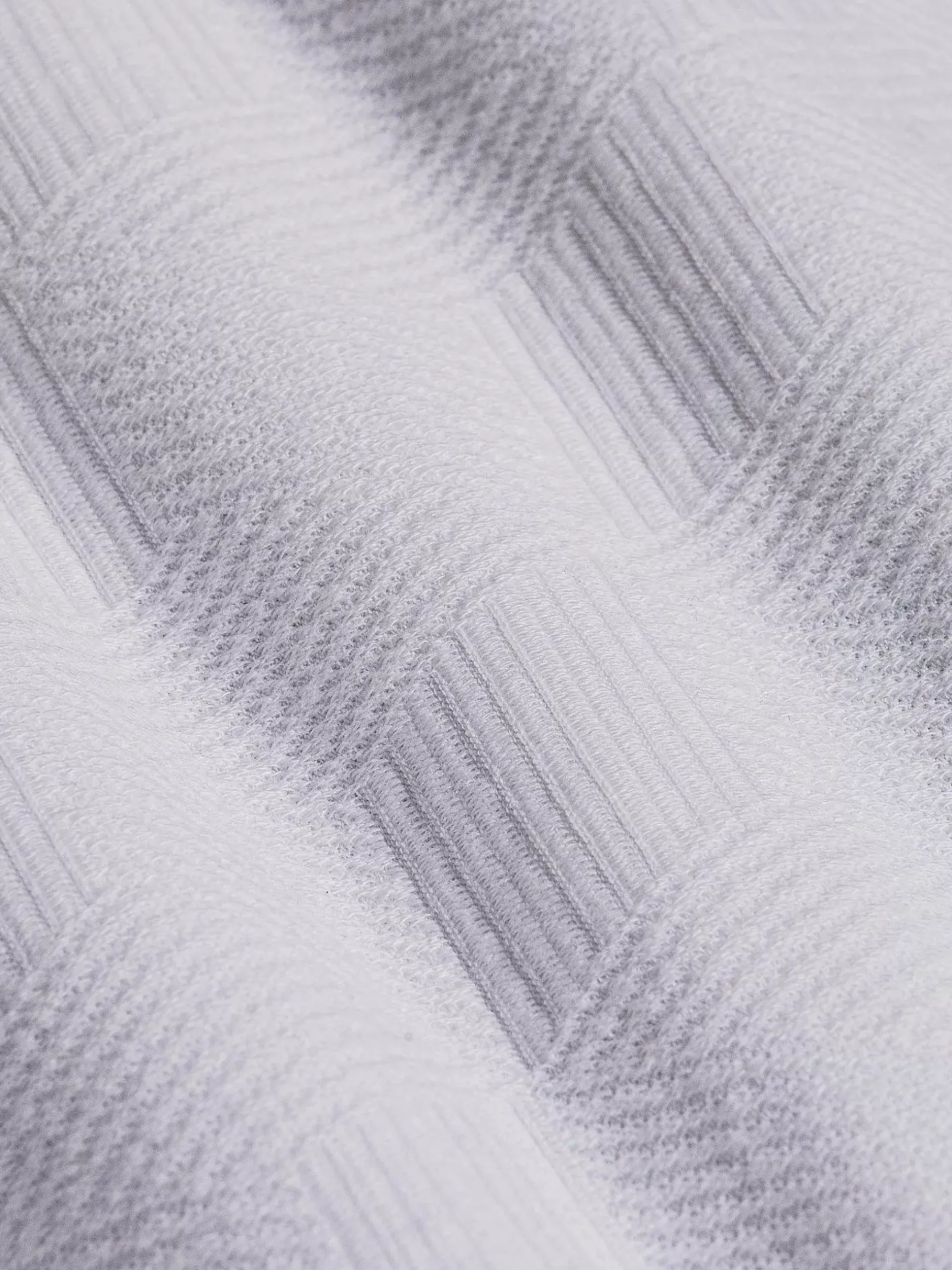 Textured Design Wahar V-Neck White T-Shirt