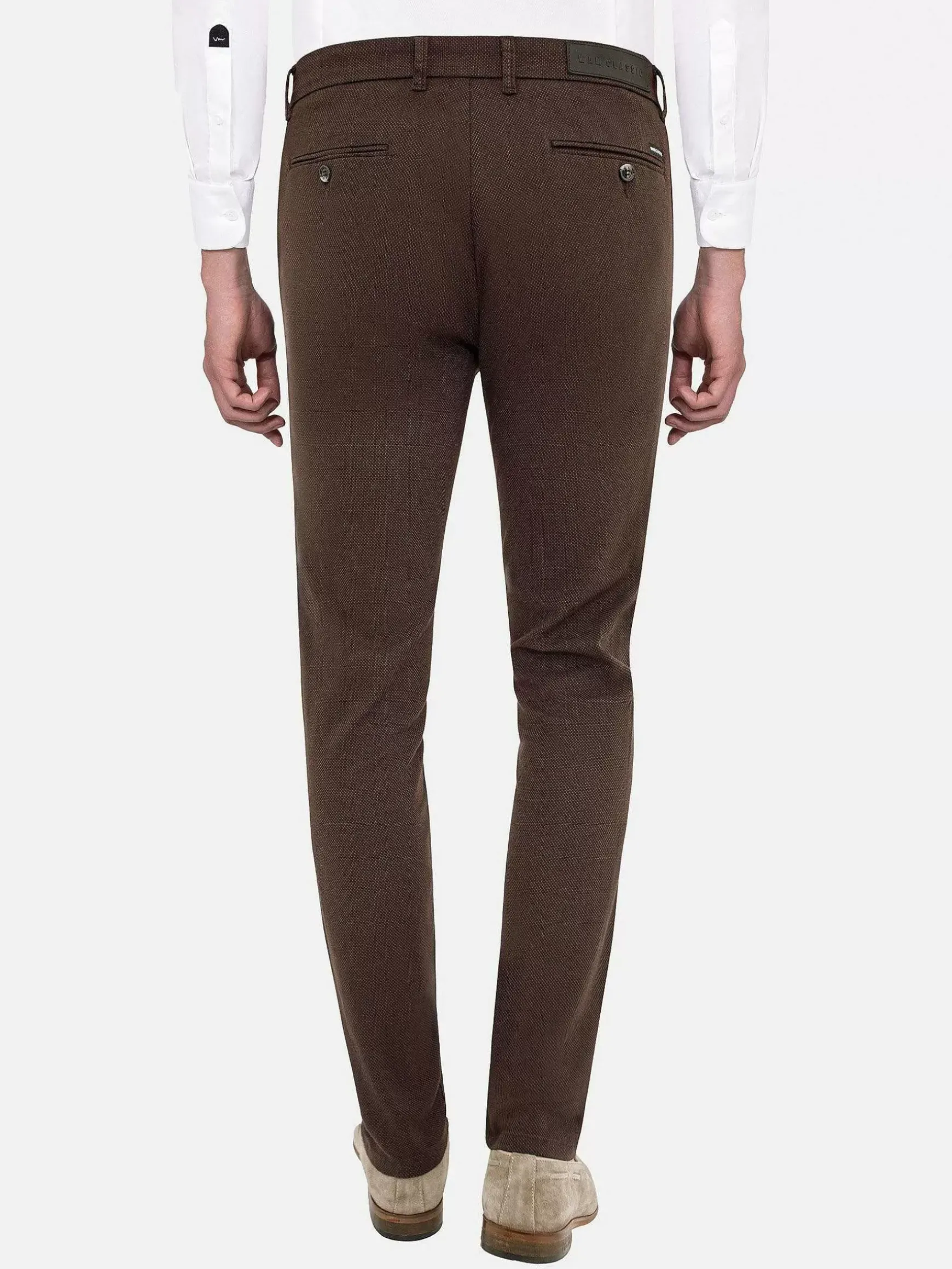 Thor Mini Pattern Check Brown Chino