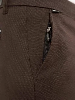 Thor Mini Pattern Check Brown Chino