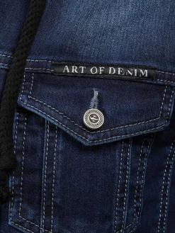 Thun Slim Fit Hoodie Navy Black Vesten