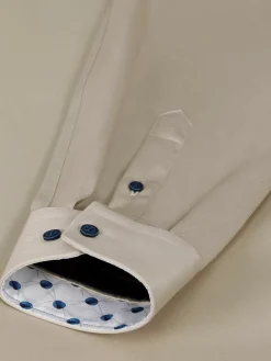 Vercelli Solid Beige Overhemd Longe Mouw