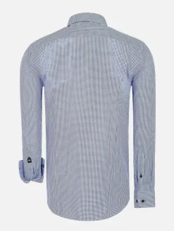 Vermilion Checkered Blue Overhemd Lange Mouw