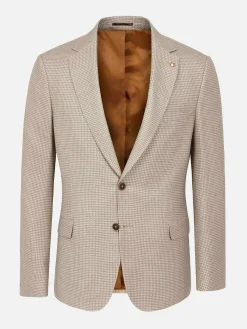 Vivia Single Breasted Check Dark Beige Colbert