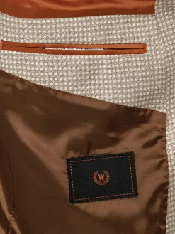 Vivia Single Breasted Check Dark Beige Colbert