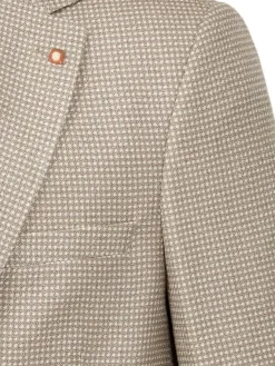 Vivia Single Breasted Check Dark Beige Colbert