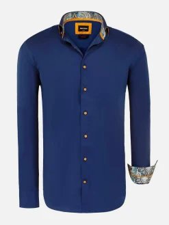 Waylon Regular Fit Navy Overhemd