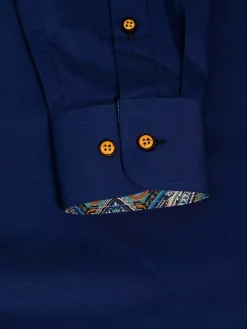 Waylon Regular Fit Navy Overhemd