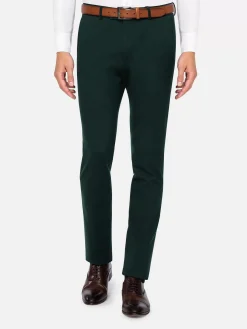 Wayne Glen Check Slim Fit Green Suit Pantalon