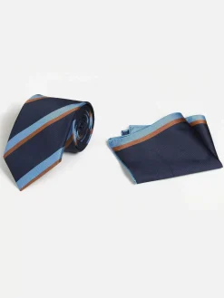 William Powell Black Grey Stropdas