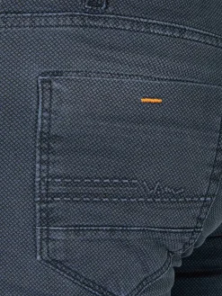 Zion Mini Check Slim Fit Navy Jeans